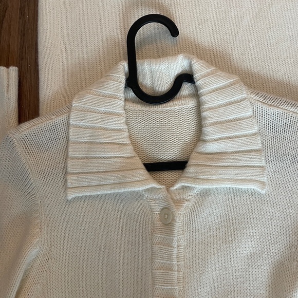 Cashmere Button-Down Long Sweater Tunic With Sequins - Size XXS - Like New - Picture 4 of 9